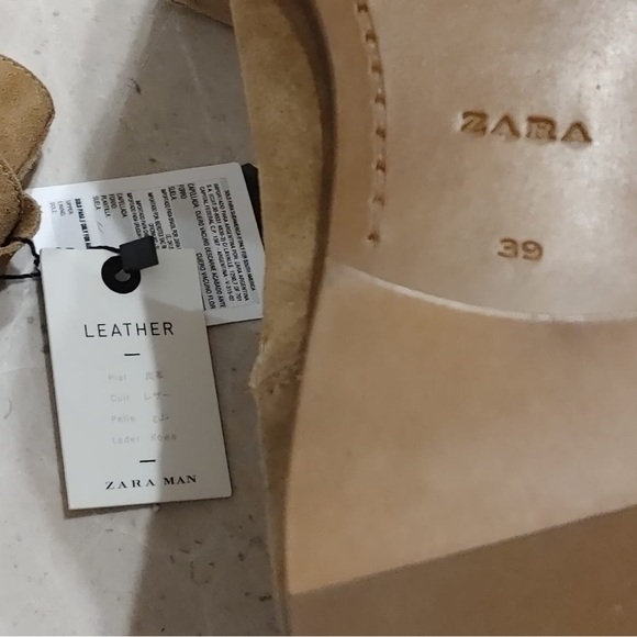 Zara Tan Suede Buckle Boots main image 2